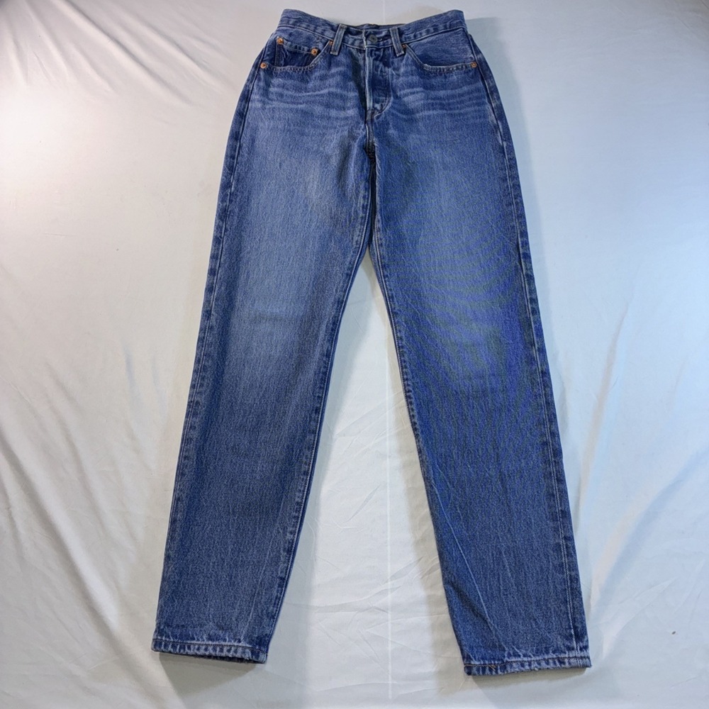 Levis Premium‎ 501 Original Fit Jeans Medium Wash Blue Button Fly Cotton 25x31